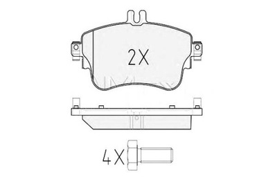 MEYLE КОЛОДКИ ГАЛЬМІВНІ MERCEDES ПЕРЕД W176 W246 A-