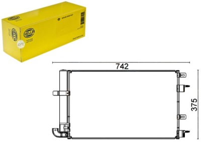 Hella конденсатор радіатор кондиціонера c2z9461 jr5 фото №1