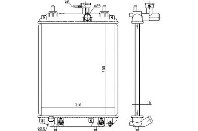 NISSENS РАДИАТОР ДВИГАТЕЛЯ ВОДЫ DAIHATSU SIRION SUBARU JUSTY IV 1.0