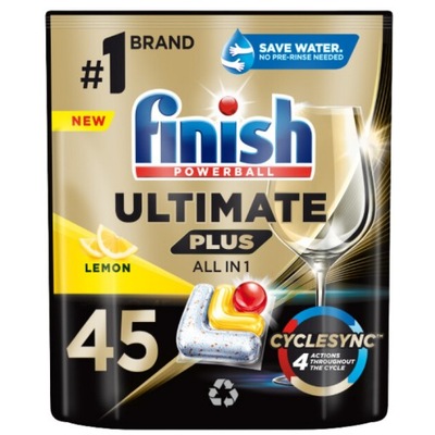 Finish Ultimate Plus Kapsułki do Zmywarki 45 Lemon