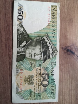 Banknot 50 zł 1975 rok