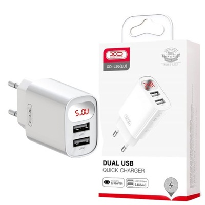 XO ŁADOWARKA DUAL USB QUICK CHARGER 2 x USB 2,4A