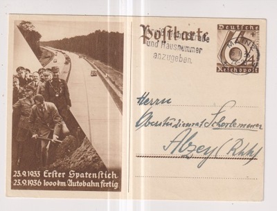 Niemcy III Rzesza postkarte Hitler Mi P 263 kasowany