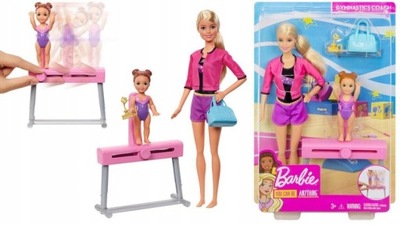 Lalka BARBIE Zestaw GIMNASTYCZKA 2 lalki FXP39