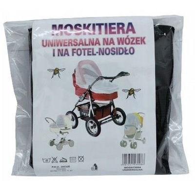 Moskitiera Uniwersalna na Wózek i Fotelik czarna