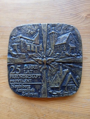 Medal 25 lat Przyjaźni Antoninek Zieliniec Neubiberg Duży brąz