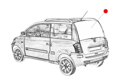 SZYBA TYŁ KLAPA MICROCAR MC1 / MC2