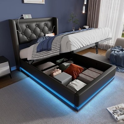 VSOGA Łóżko tapicerowane 90 x 200 cm