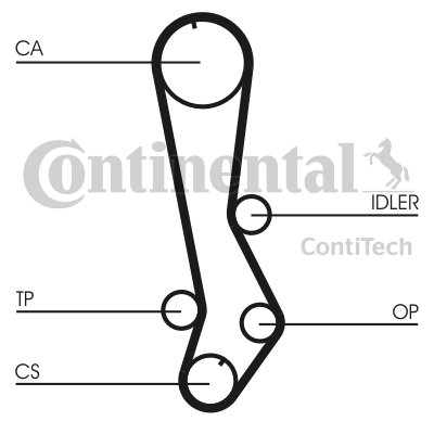 CONTINENTAL CT876 CORREA DISTRIBUCIÓN  