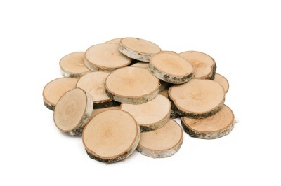 Plastry drewna selekcjonowane o śr. 5-6 cm