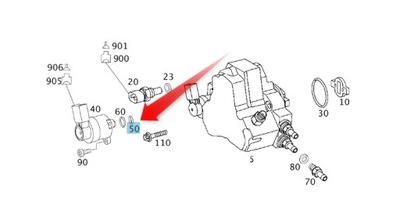 Прокладка клапана пального mercedes m648 w211 фото №1