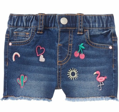 SPODENKI DZIEWCZĘCE szorty na gumce jeans 86