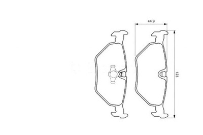 A382EB BOSCH ZAPATAS DE FRENADO BP383 SAAB 9-3/9-5 97 - PIEZAS BOSCH  