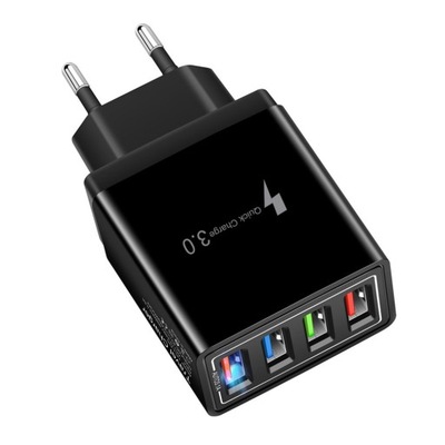 EU/US Plug 4 USB Port Colorful Portable Charger 