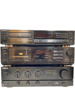 Wieża Sony Amplifier TA-F220, Deck TC-RX50 i Odtwarzacz CD CDP-490