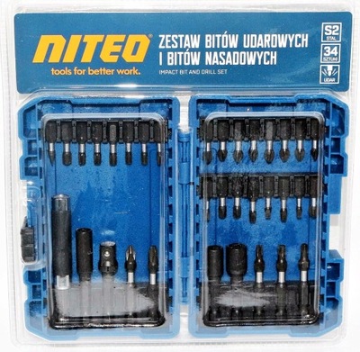 ZESTAW BITÓW UDAROWYCH I NASADOWYCH NITEO TOOLS