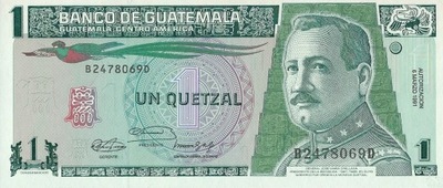 Gwatemala - 1 Quetzal - 1991 - P73b - St.1