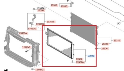 CHŁODNICA KLIMATYZACJI KIA HYUNDAI 2,5 T-GDI USA