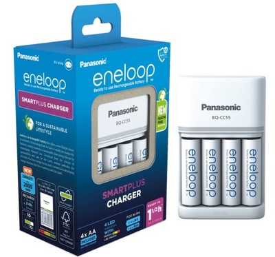 ŁADOWARKA Panasonic Eneloop BQ-CC55E + 4 szt R6/AA 2000mAh Eneloop