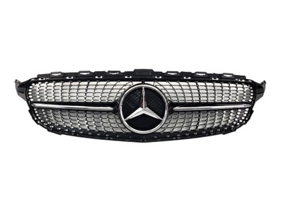 Решётка радиатора mercedes w205 c-klasa diamond black 14-18 фото №1