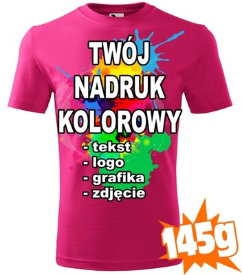 KOSZULKA Z WŁASNYM NADRUKIEM męska T-SHIRT L C40