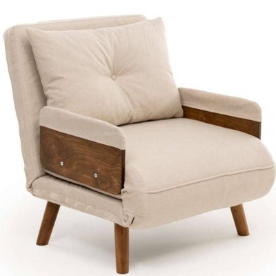 Fotel Rozkładany Cosmo Single - Kremowy ASIR