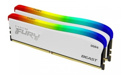 Kingston Pamięć DDR4 Fury Beast RGB 16GB(2* 8GB)/3200 CL16 bia