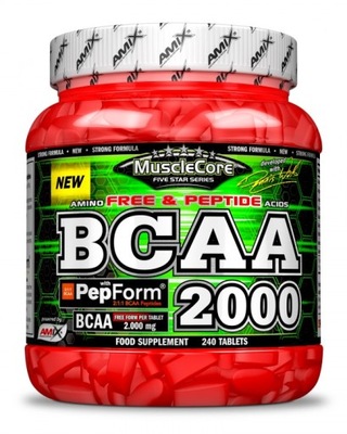 Amix MuscleCore BCAA 2000 240 tabs 1tab/2g bcaa