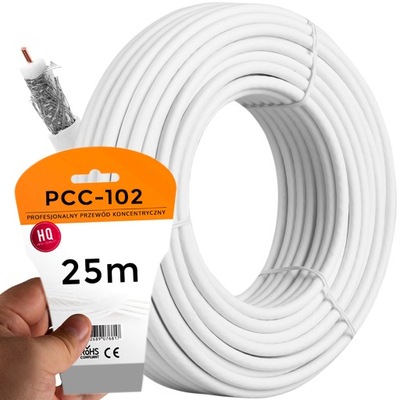 KABEL PRZEWÓD KONCENTRYCZNY ANTENOWY PCC102 CU 25M