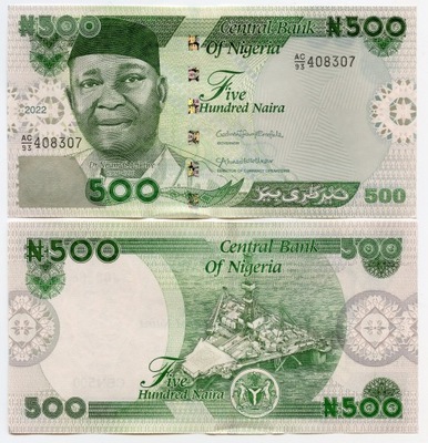 NIGERIA 500 NAIRA 2022 P-W48 UNC