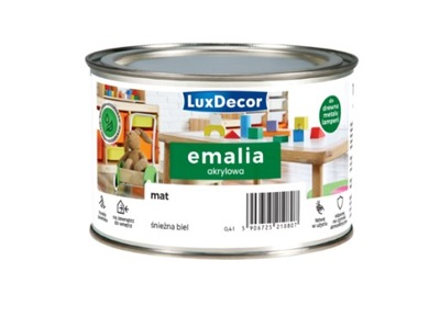 Emalia akrylowa LUXDECOR Śnieżna biel 0,4L mat