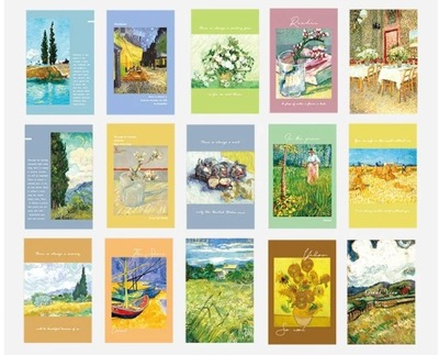 Van Gogh kartki z życzeniami pocztówki 15 szt