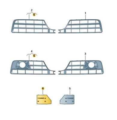 Заглушка ґрати бампера перед audi a7 c7 права фото №1