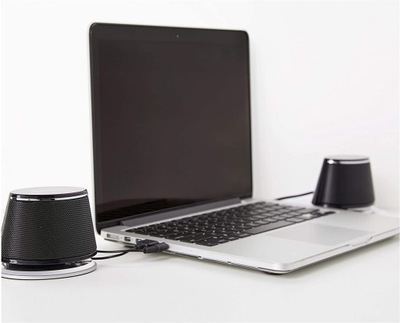 Głośniki komputerowe czarne USB Amazon Basics