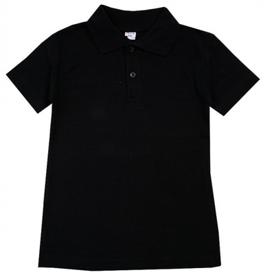 POLO POLÓWKA T-SHIRT KOSZULKA CZERŃ 122-128 J134E