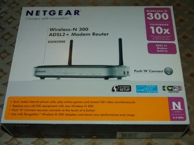 NETGEAR DGN2000 Modem Router Wireless-N 300 ADSL2+