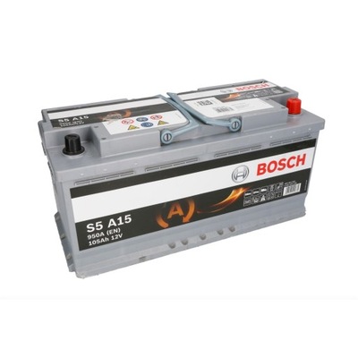 АККУМУЛЯТОР 105 AH BOSCH AGM S5A15 0 092 S5A 150 BEZOBSŁUGOWY ODPORNY