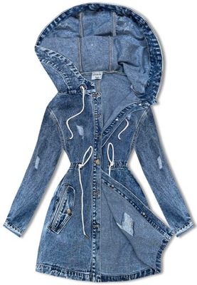 KURTKA DENIM KAPTUR POP7011 NIEBIESKA XXL (44)