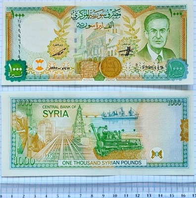 433. Banknot Syria 1000 Funtów 1997r. UNC