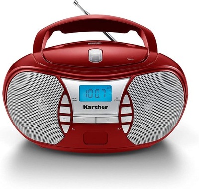 Karcher RR5025 przenośne radio CD BOOMBOX czerwone