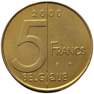 81148. Belgia - 5 franków - 2000r. - Q