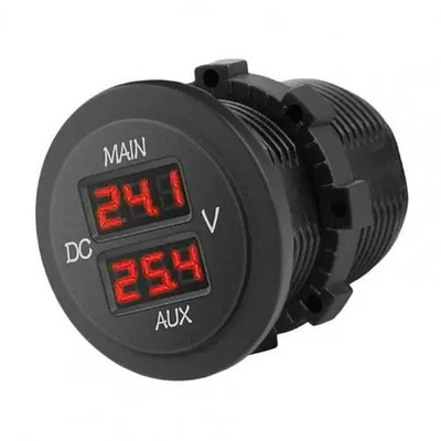 VOLT METER HIGH ACCURACY BATTERY МОНИТОР ECO-FRIENDLY 12-24V DUAL DI~77109