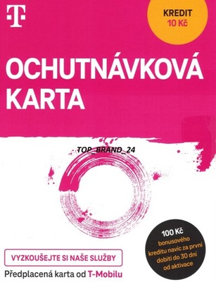 Czeska karta SIM T-mobile 10 CZK
