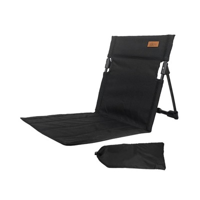 Leżak plażowy Krzesło plażowe Składana podłoga Czarny
