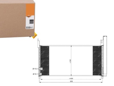 Конденсатор кондиціонера toyota auris prius 09- nrf фото №1