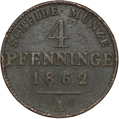 Prusy 4 pfenninge 1862 A