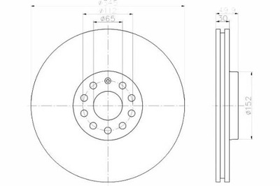 DISQUES DE FREIN 2 PIÈCES VW AVANT PASSAT 03- 345MM TE - milautoparts-fr.ukrlive.com