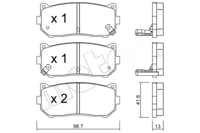 Metelli 22-0372-0 набор тормозных колодок тормозных, тормоза дисковые фото №1