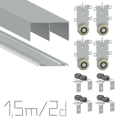 System przesuwny szafa 1,5m / 2 Drzwi