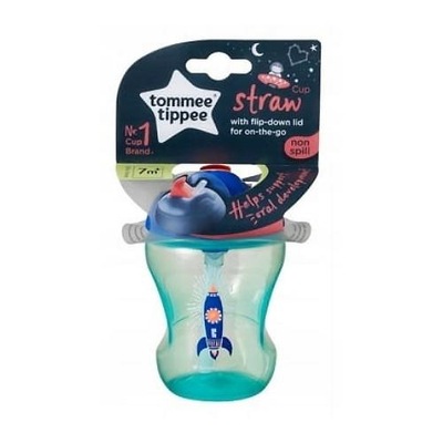 Tommee Tippee Kubek niekapek ze słomką 230ml 7m+